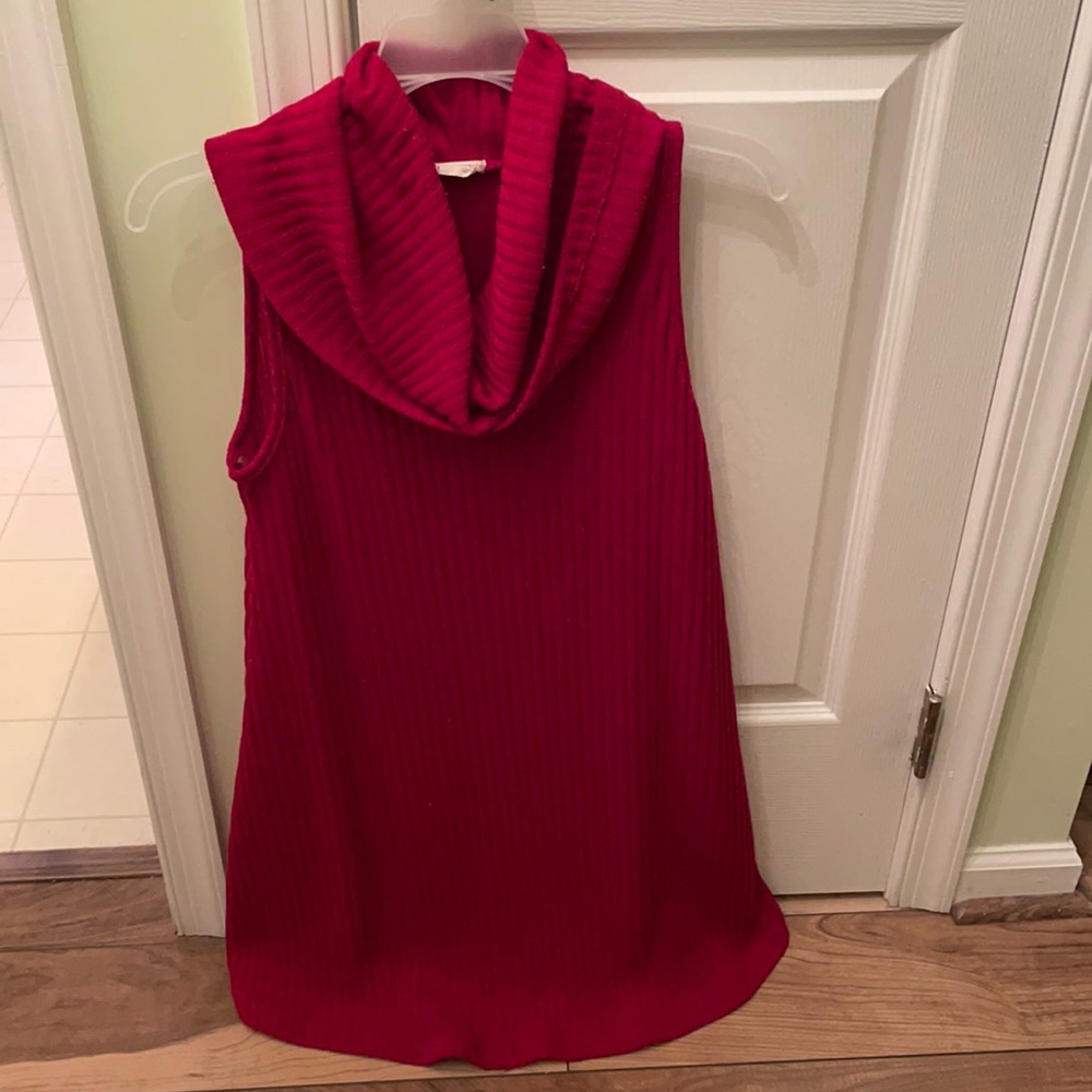 Christmas Red swing dress with cowl neck